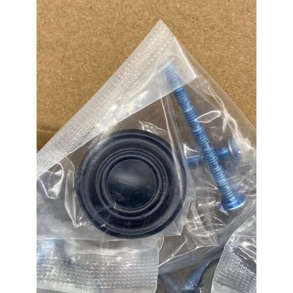 Ilyapa Flat Black Kitchen Cabinet Knobs - 1 1/4 Inch Round Drawer Handles - 10 P - Picture 2 of 6